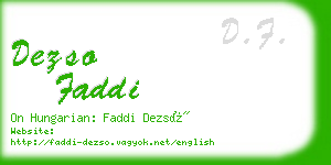 dezso faddi business card